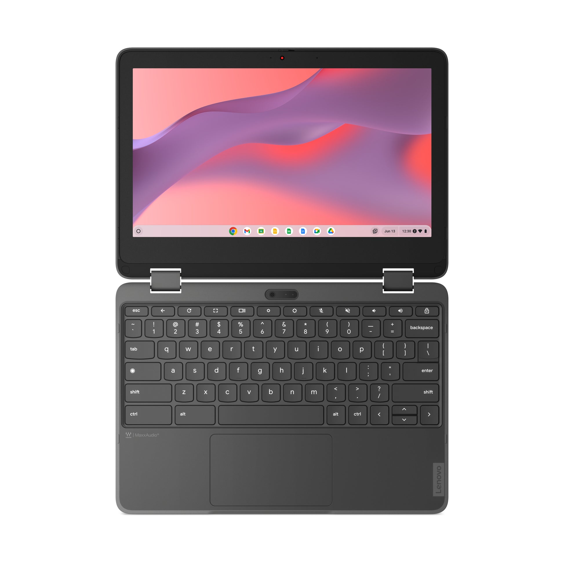 Lenovo 300e Yoga Chromebook Gen 4 MediaTek Kompanio 520 11.6" Touchscreen HD 4 GB LPDDR4x-SDRAM 32 GB eMMC Wi-Fi 6 (802.11ax) ChromeOS English Gray
