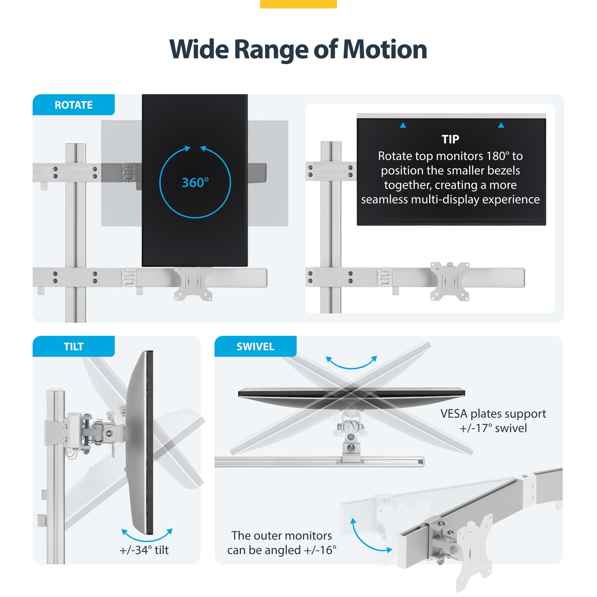 StarTech.com 6-MONITOR-ARM-A monitor mount / stand 32" Desk White
