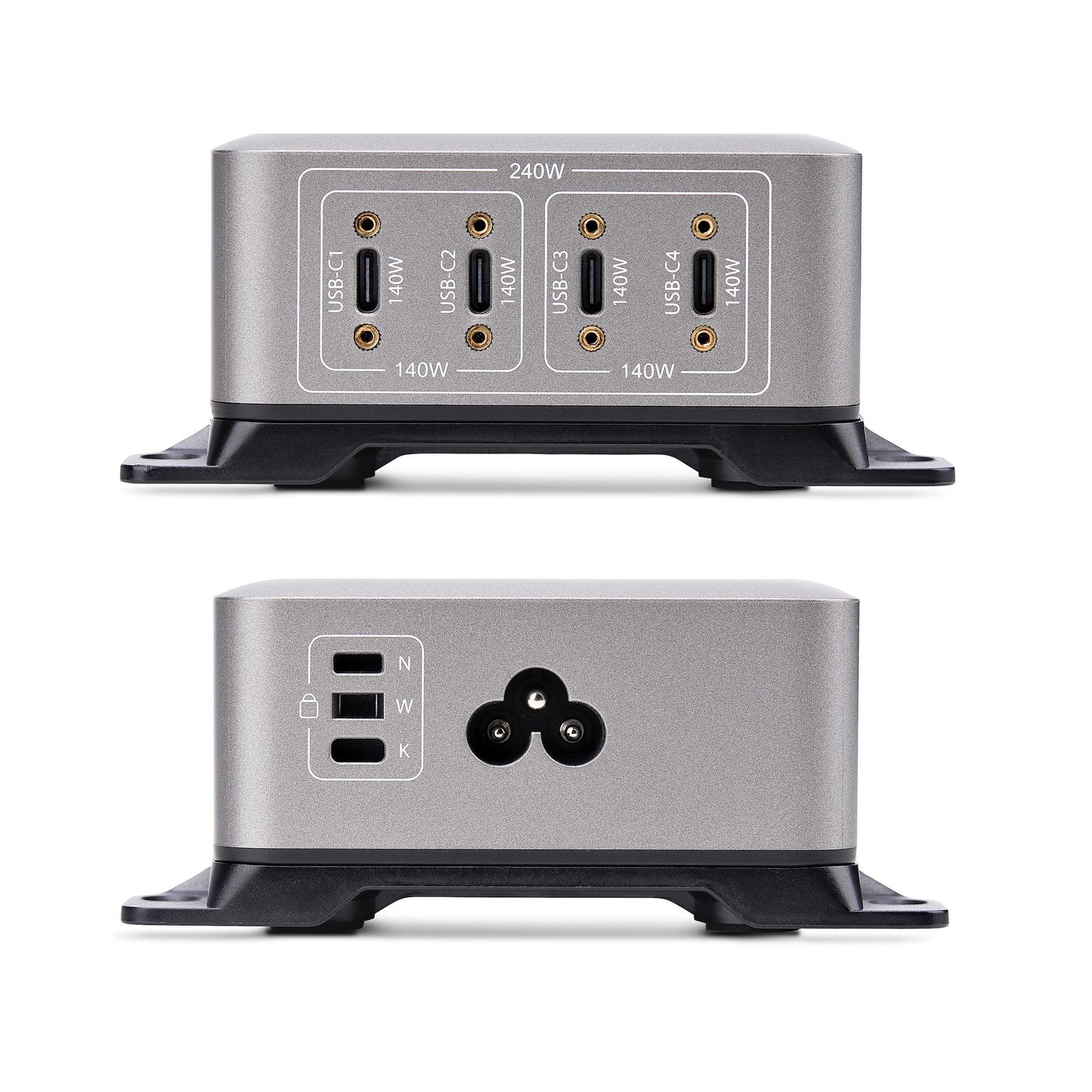 StarTech.com 424D3N-USB-C-CHARGER mobile device charger Universal Silver AC Fast charging Indoor