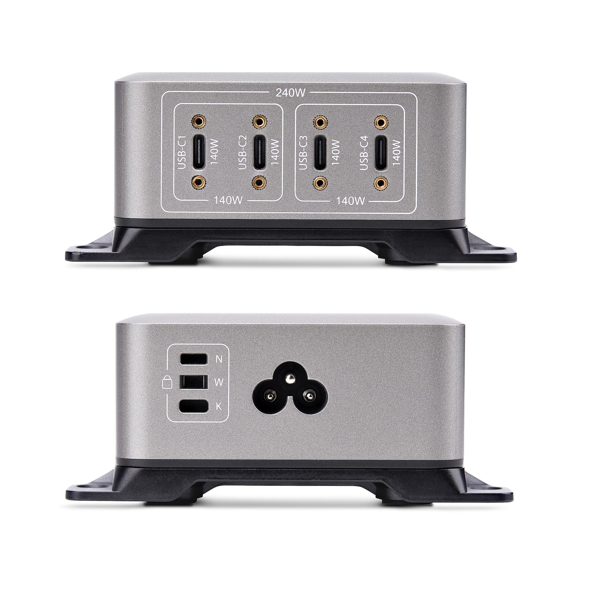 StarTech.com 424D3N-USB-C-CHARGER mobile device charger Universal Silver AC Fast charging Indoor