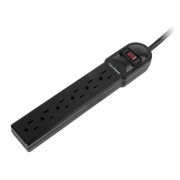 CyberPower CSB606 surge protector Black 6 AC outlet(s) 125 V 72" (1.83 m)