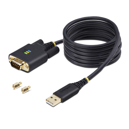 StarTech.com 1P6FFC-USB-SERIAL serial cable Black 78.7" (2 m) USB Type-A DB-9