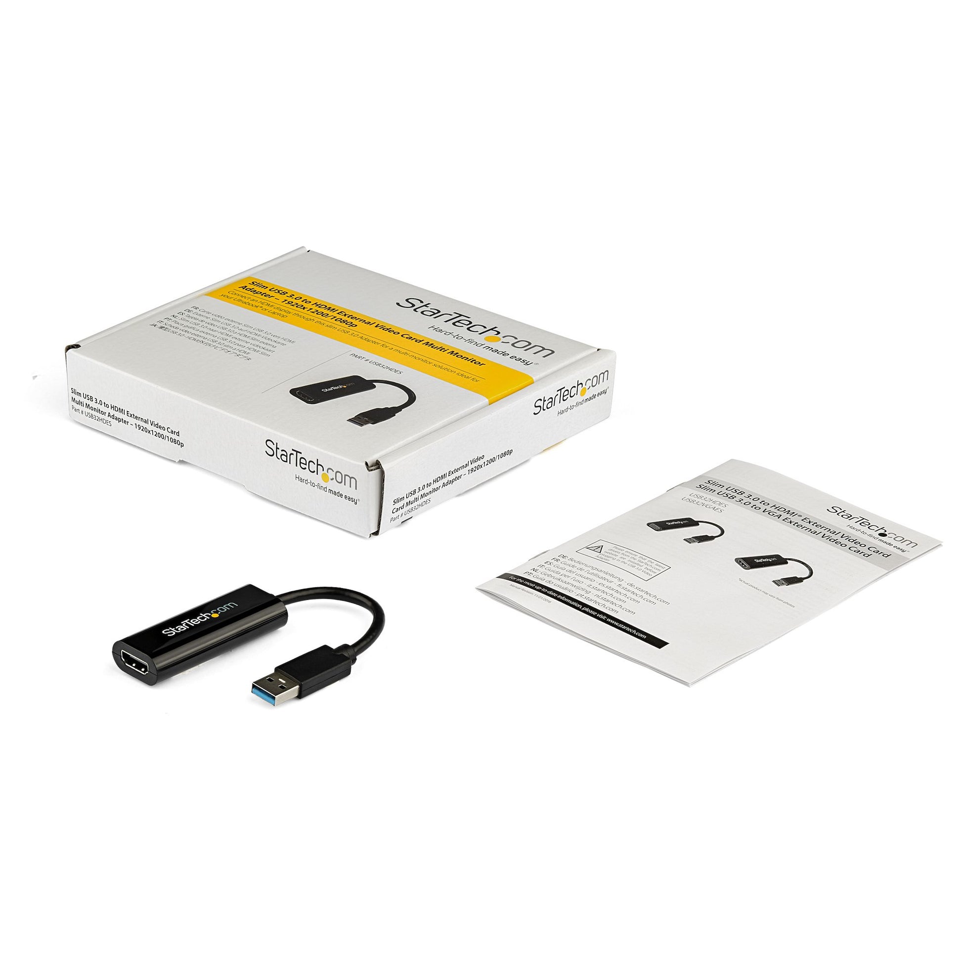 StarTech.com USB32HDES USB graphics adapter 1920 x 1200 pixels Black