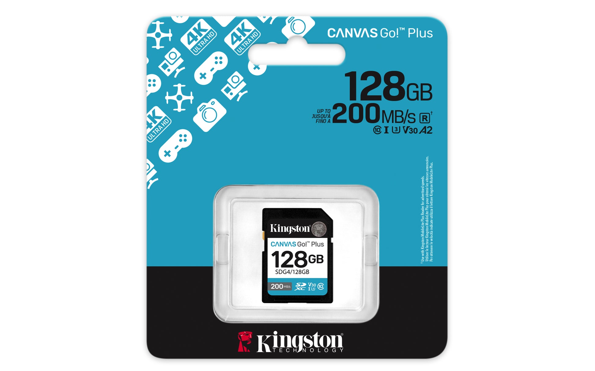 Kingston Technology Canvas Go! Plus 128 GB SDXC UHS-I Class 10