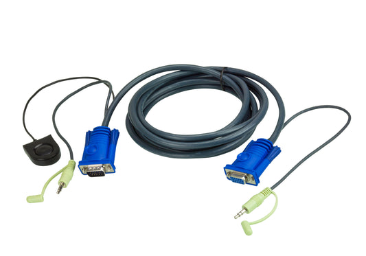 ATEN 2L-5202B video cable adapter 70.9" (1.8 m) VGA (D-Sub) + 3.5mm Black