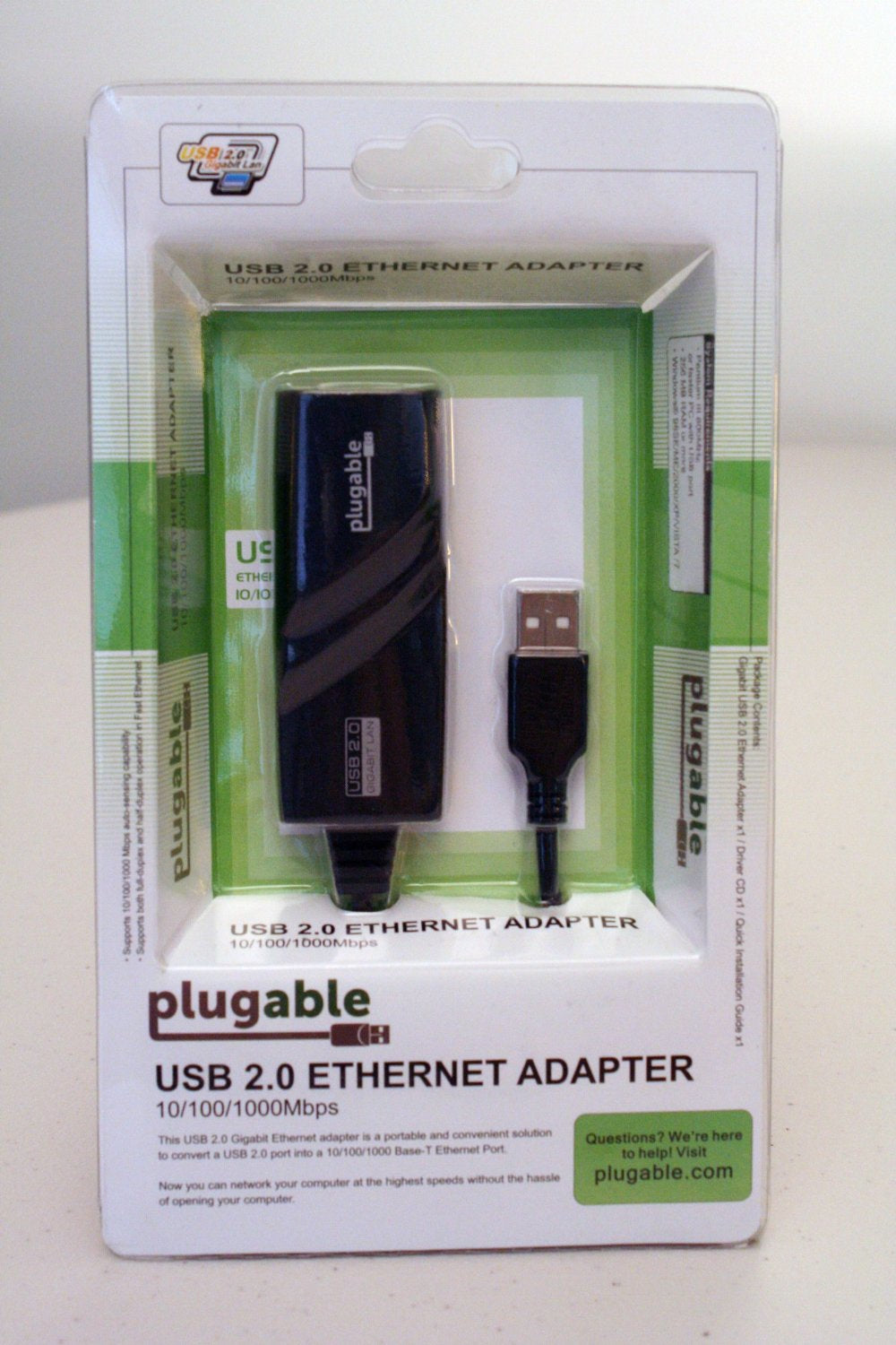 Plugable Technologies USB2-E1000 network card Ethernet