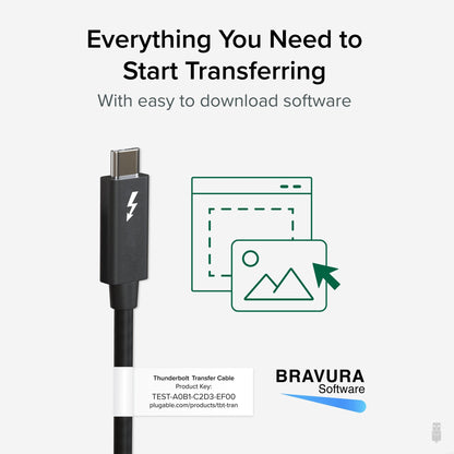 Plugable Technologies TBT-TRAN Thunderbolt cable 78.7" (2 m) 20 Gbit/s Black