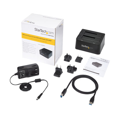 StarTech.com SDOCK2U33 storage drive docking station USB 3.2 Gen 1 (3.1 Gen 1) Type-B Black