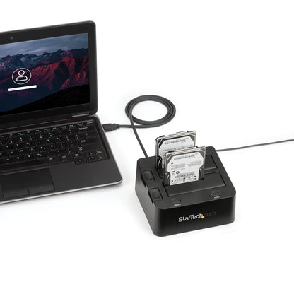 StarTech.com SDOCK2U33 storage drive docking station USB 3.2 Gen 1 (3.1 Gen 1) Type-B Black