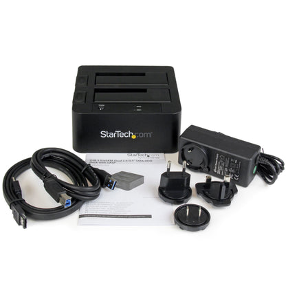 StarTech.com SDOCK2U33EB storage drive docking station USB 3.2 Gen 1 (3.1 Gen 1) Type-B Black