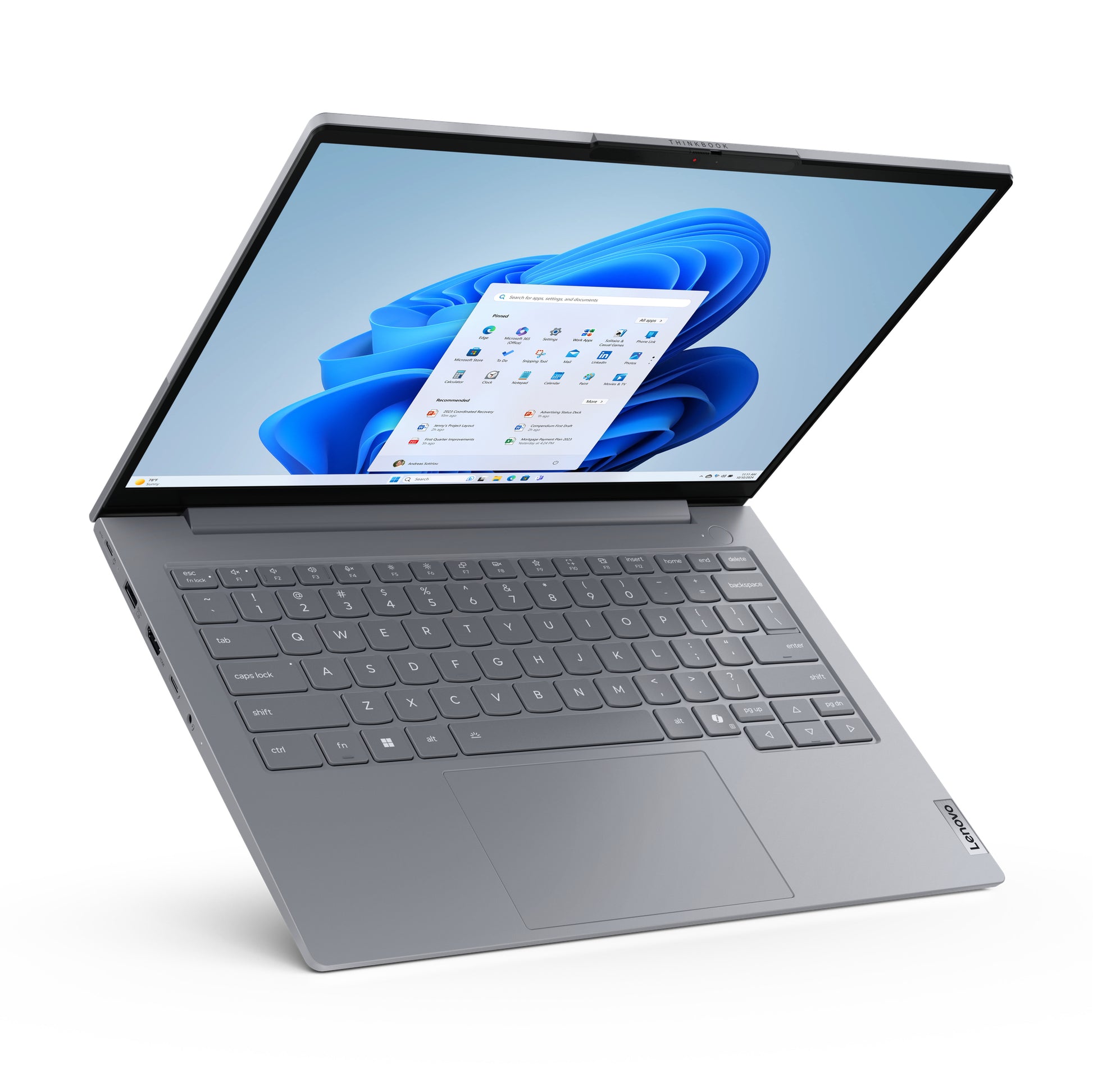 Lenovo ThinkBook 14 G8 IAL Intel Core Ultra 7 255H Laptop 14" Touchscreen WUXGA 16 GB DDR5-SDRAM 512 GB SSD Wi-Fi 6E (802.11ax) Windows 11 Pro Gray