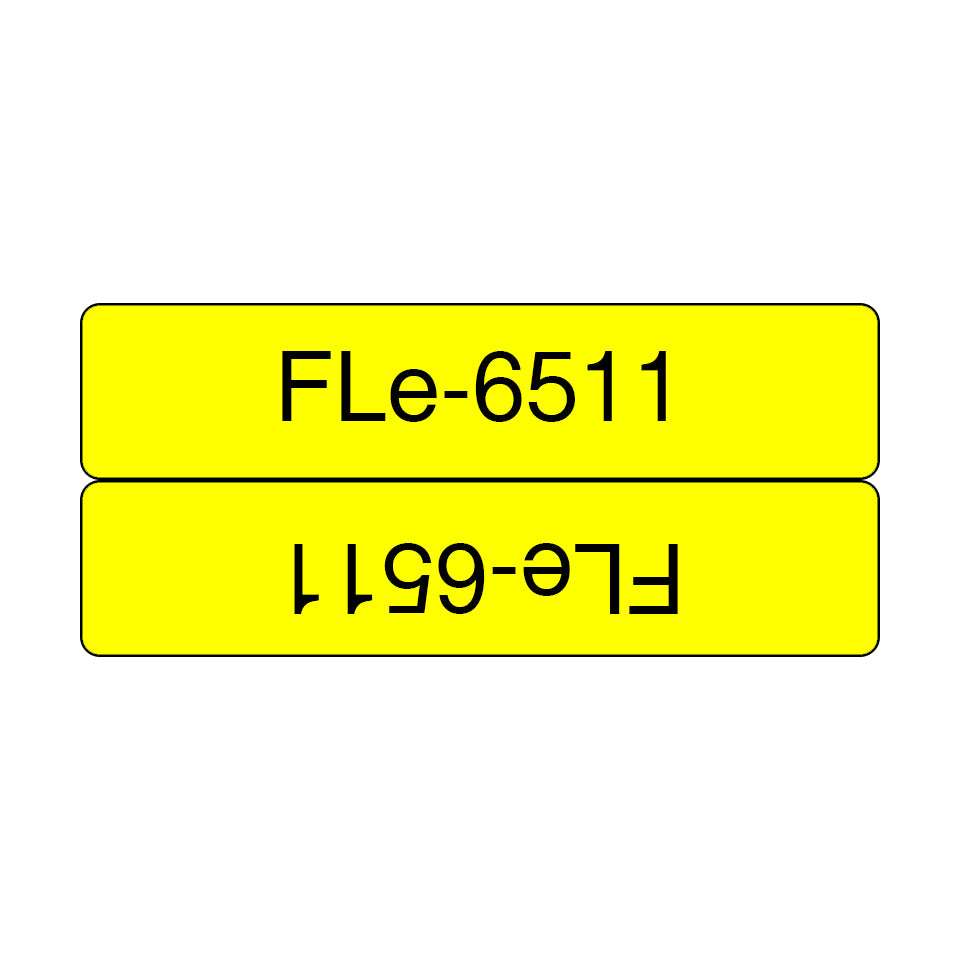 Brother FLE-6511 label-making tape Black on yellow