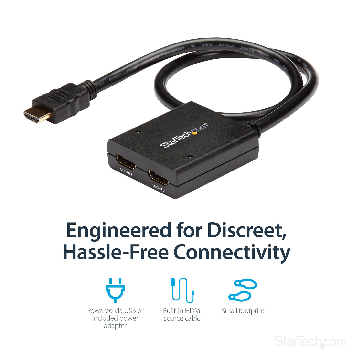 StarTech.com ST122HD4KU video splitter HDMI 2x HDMI