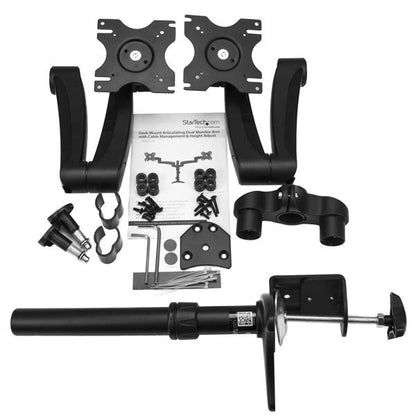 StarTech.com ARMDUAL monitor mount / stand 24" Desk Black