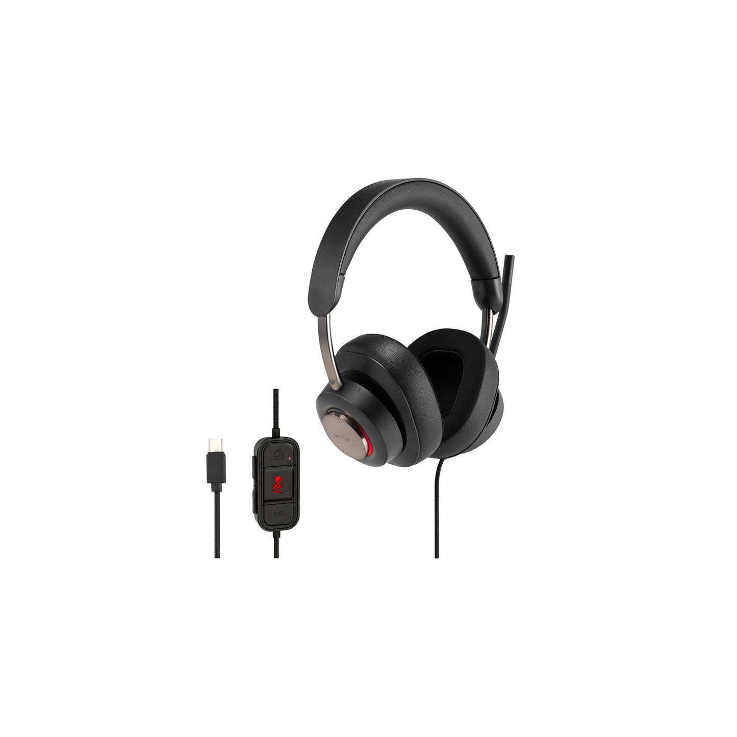 Kensington H2000 Headset Wired Head-band Office/Call center USB Type-C Black