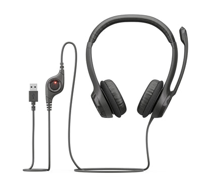 Logitech 981-000014 headphones/headset Wired Head-band Office/Call center USB Type-A Black