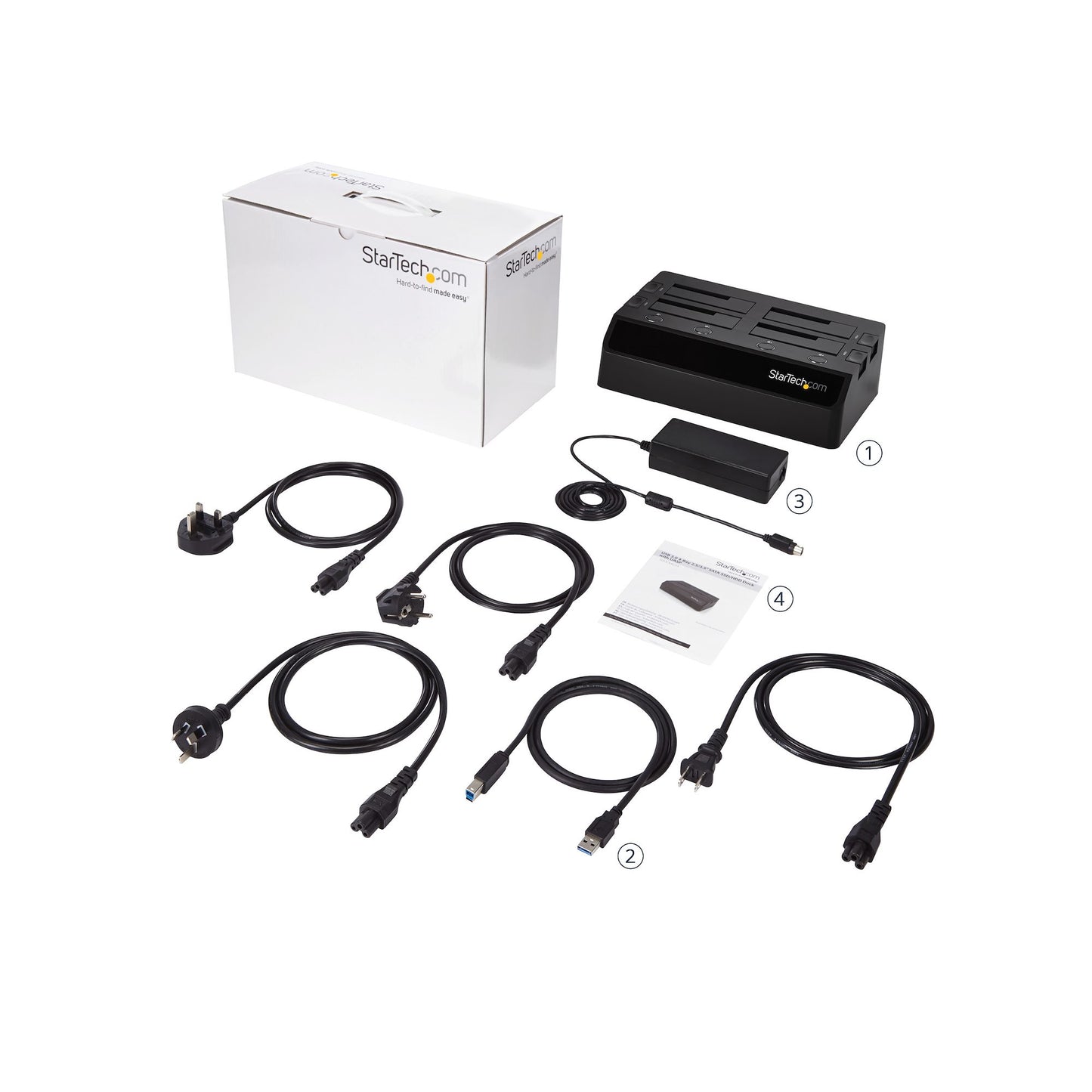 StarTech.com SDOCK4U33 storage drive docking station USB 3.2 Gen 1 (3.1 Gen 1) Type-B Black