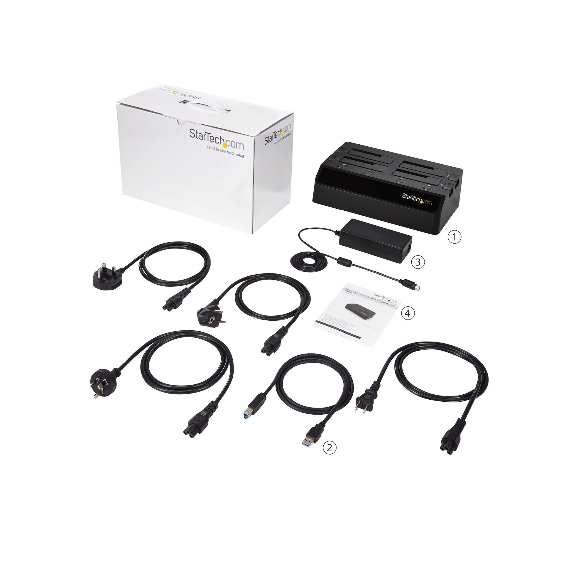 StarTech.com SDOCK4U33 storage drive docking station USB 3.2 Gen 1 (3.1 Gen 1) Type-B Black