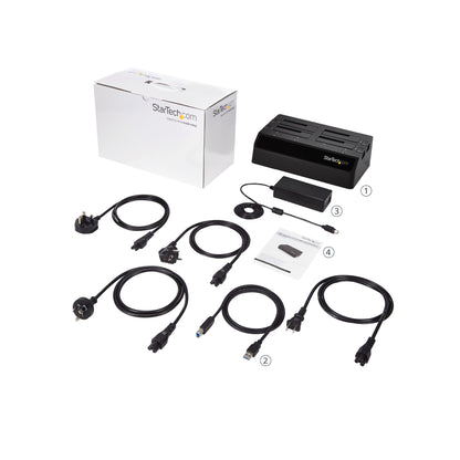 StarTech.com SDOCK4U33 storage drive docking station USB 3.2 Gen 1 (3.1 Gen 1) Type-B Black