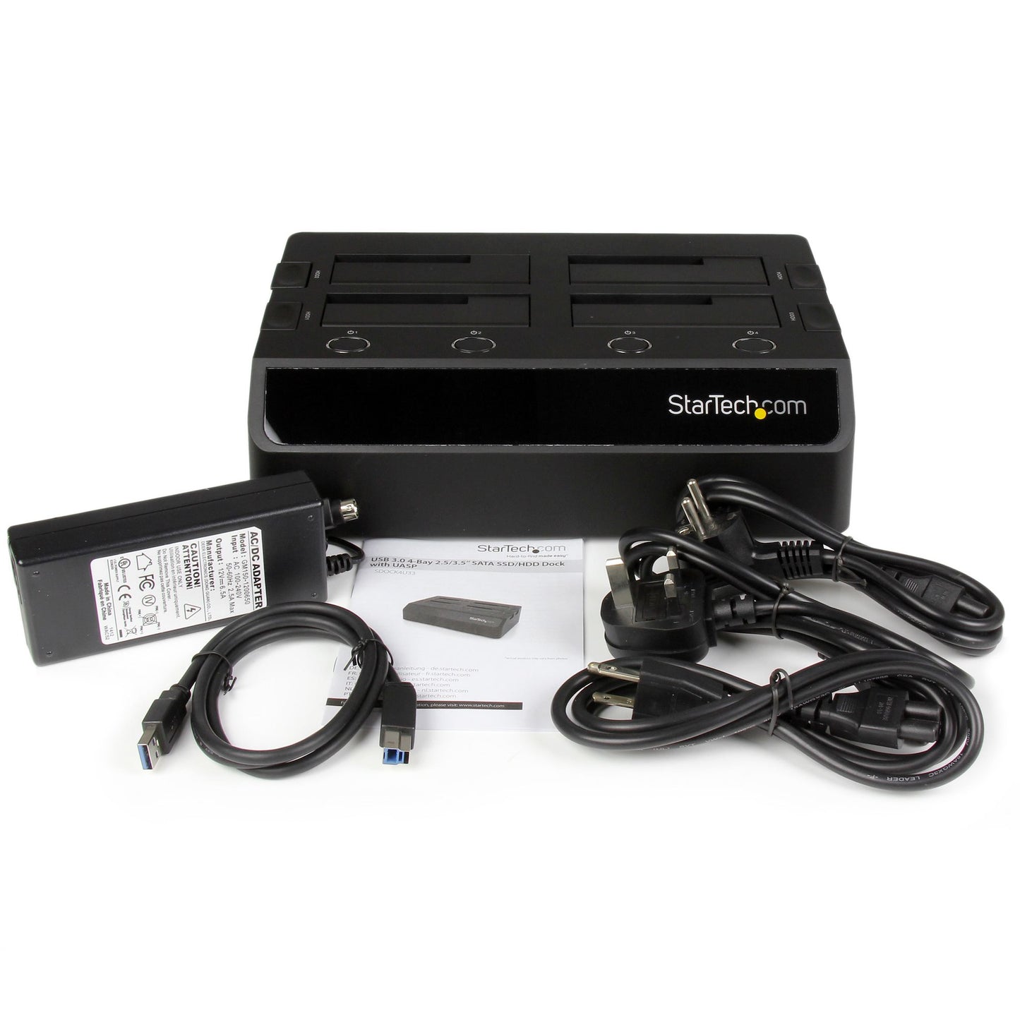 StarTech.com SDOCK4U33 storage drive docking station USB 3.2 Gen 1 (3.1 Gen 1) Type-B Black