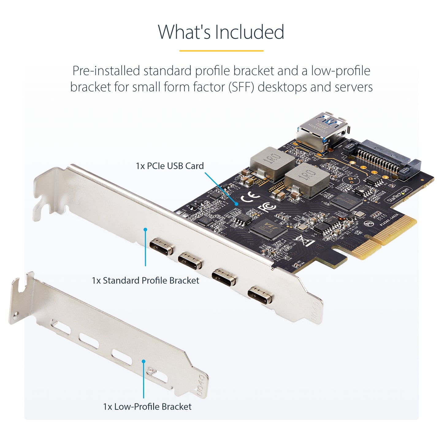 StarTech.com PS4C3IA3-USB-C-CARD interface cards/adapter Internal USB Type-C