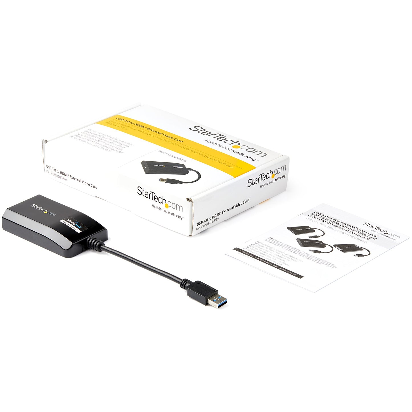 StarTech.com USB32HDPRO USB graphics adapter 1920 x 1200 pixels Black