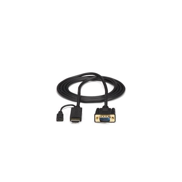 StarTech.com HD2VGAMM3 video cable adapter 35.4" (0.9 m) VGA (D-Sub) HDMI + Micro USB Black