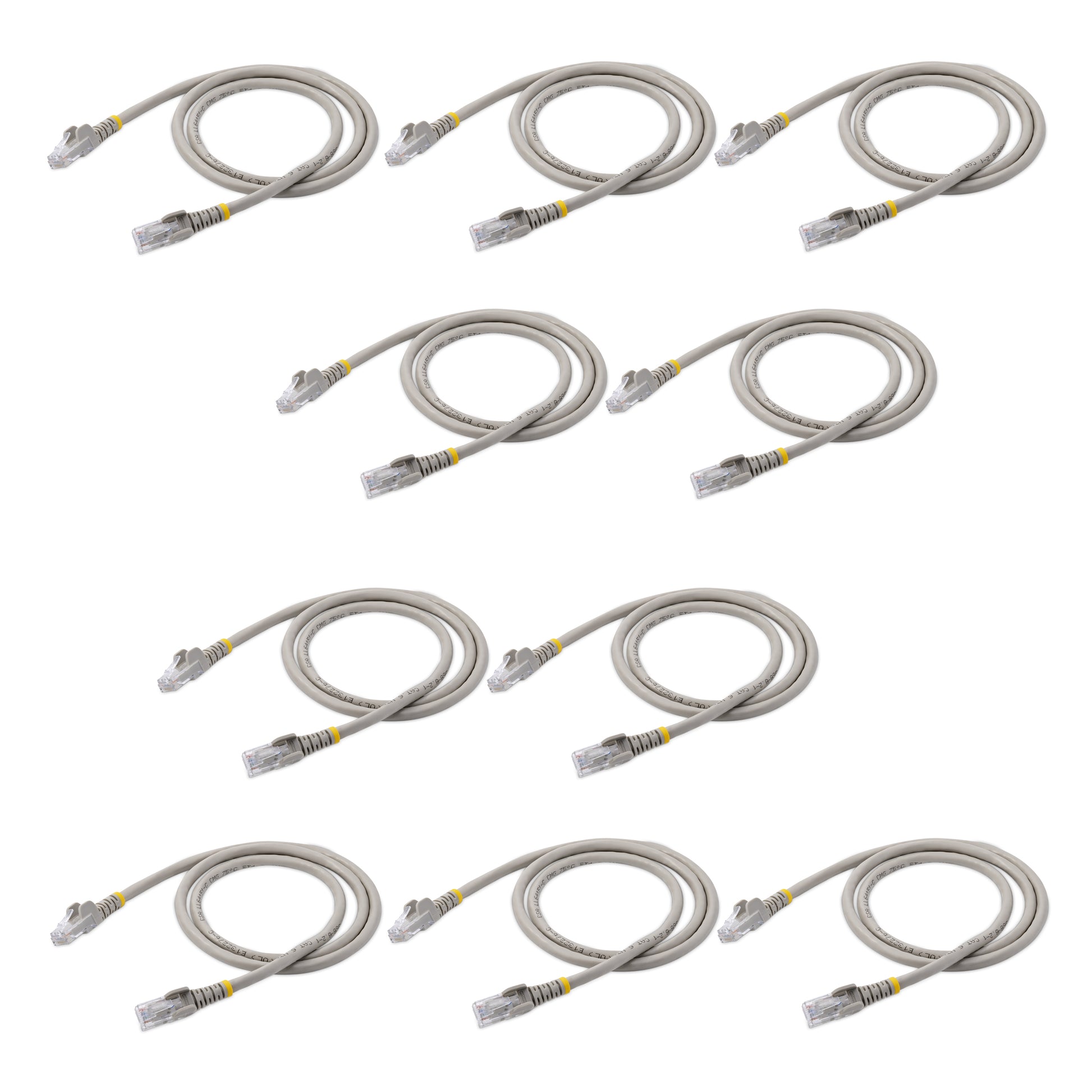 StarTech.com N6PATCH3GR10PK networking cable Gray 36" (0.914 m) Cat6 U/UTP (UTP)