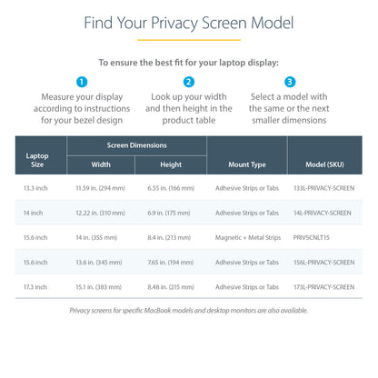 StarTech.com PRIVSCNLT15 display privacy filters 15" Laptop