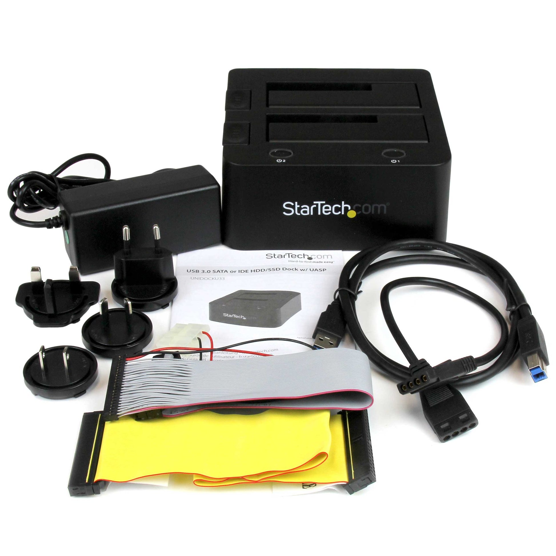 StarTech.com UNIDOCKU33 storage drive docking station USB 3.2 Gen 1 (3.1 Gen 1) Type-B Black
