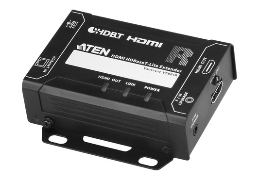 ATEN VE801R AV extender AV receiver Black
