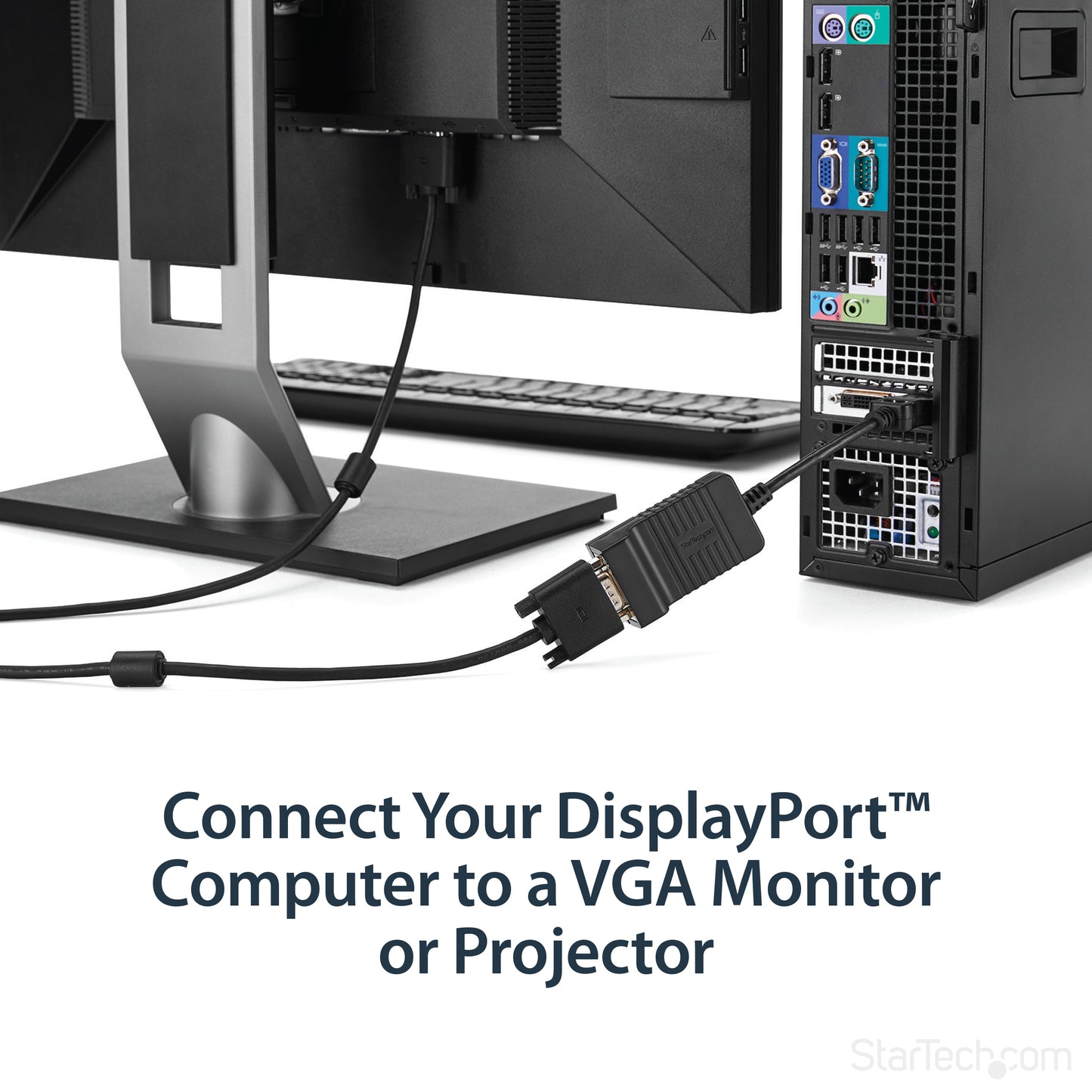 StarTech.com DP2VGA video cable adapter 3.15" (0.0800 m) DisplayPort VGA (D-Sub) Black