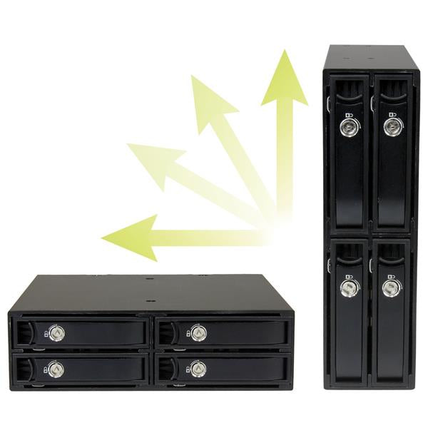 StarTech.com SATSASBP425 drive bay panel 5.25" Storage drive tray Black