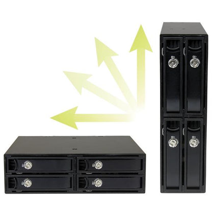 StarTech.com SATSASBP425 drive bay panel 5.25" Storage drive tray Black