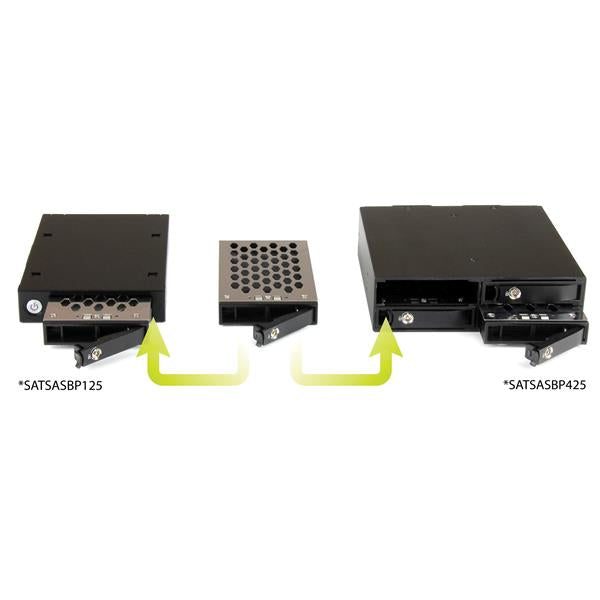 StarTech.com SATSASBP425 drive bay panel 5.25" Storage drive tray Black