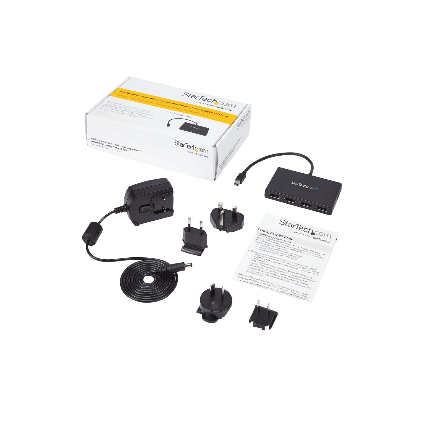 StarTech.com MSTMDP124DP video splitter Mini DisplayPort 4x DisplayPort