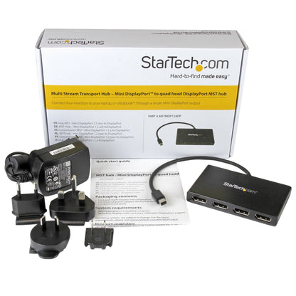 StarTech.com MSTMDP124DP video splitter Mini DisplayPort 4x DisplayPort