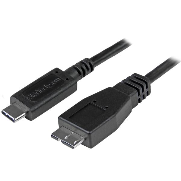 StarTech.com USB31CUB1M USB cable USB 3.2 Gen 2 (3.1 Gen 2) 39.4" (1 m) USB C Micro-USB B Black
