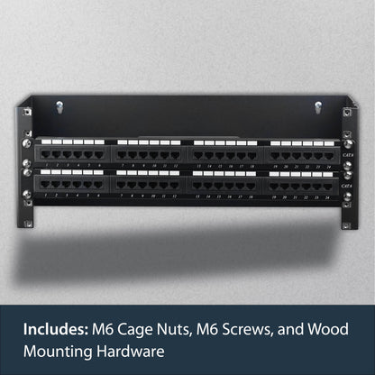 StarTech.com WALLMOUNTH4 rack cabinet 4U Wall mounted rack Black