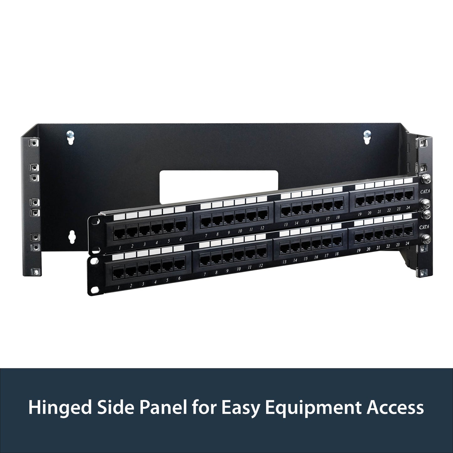 StarTech.com WALLMOUNTH4 rack cabinet 4U Wall mounted rack Black