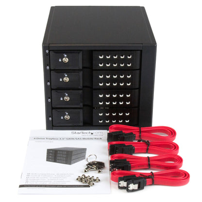StarTech.com HSB4SATSASBA drive bay panel Black