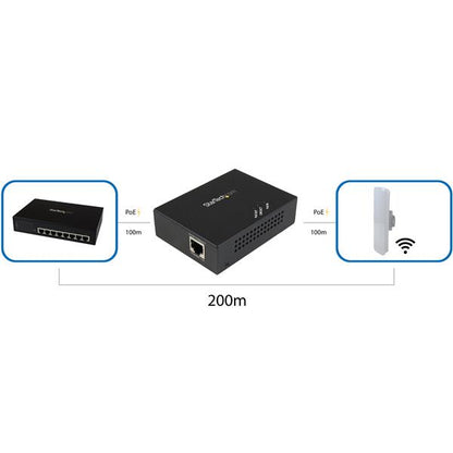 StarTech.com POEEXT1GAT network extender Network repeater Black