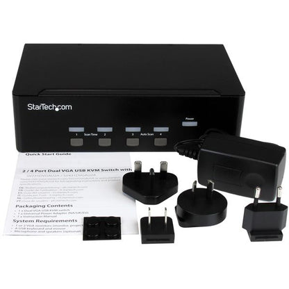 StarTech.com SV431DVGAU2A KVM switch Black