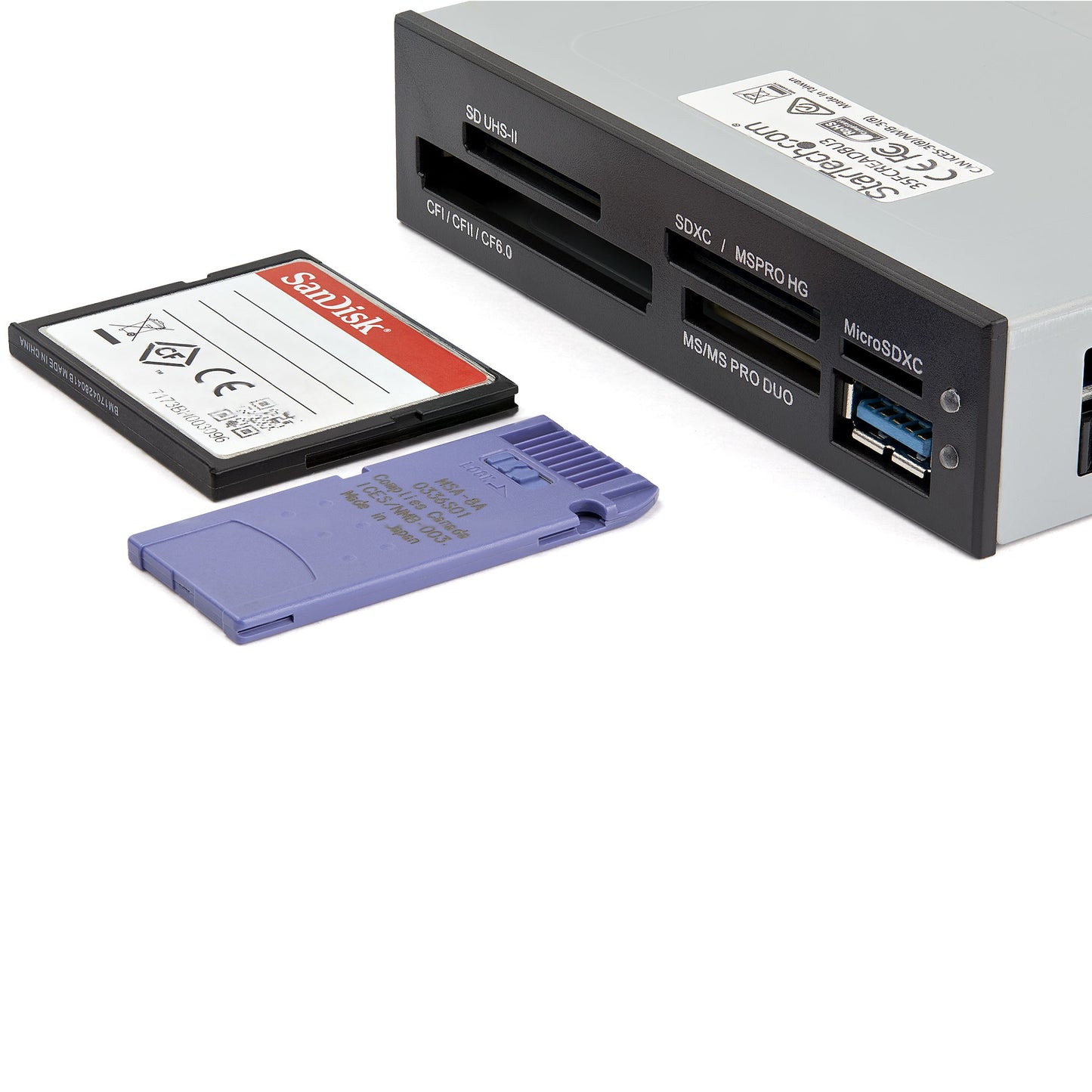 StarTech.com 35FCREADBU3 card reader IDC Black, Metallic