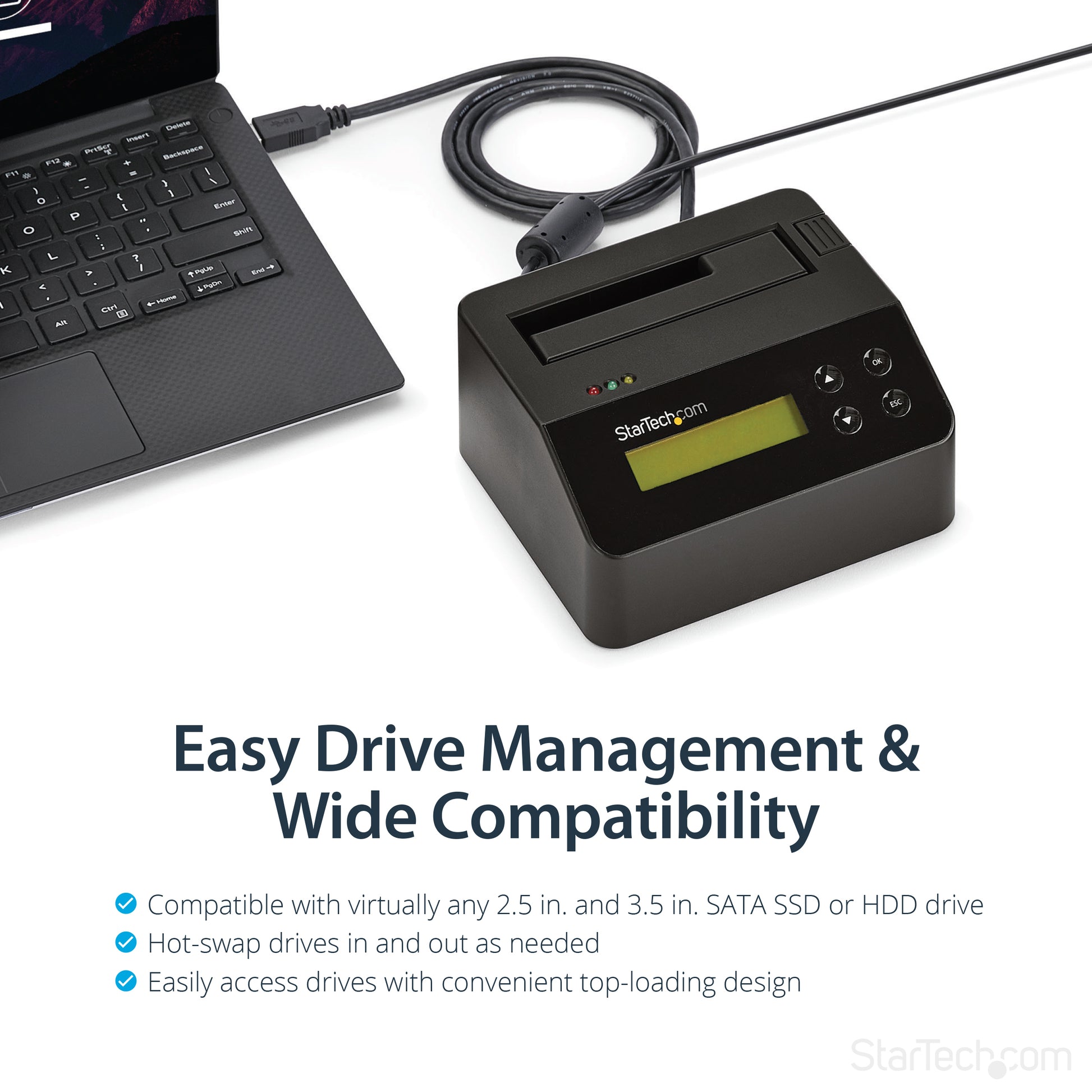 StarTech.com SDOCK1EU3P data storage device part/accessory Disk drive eraser