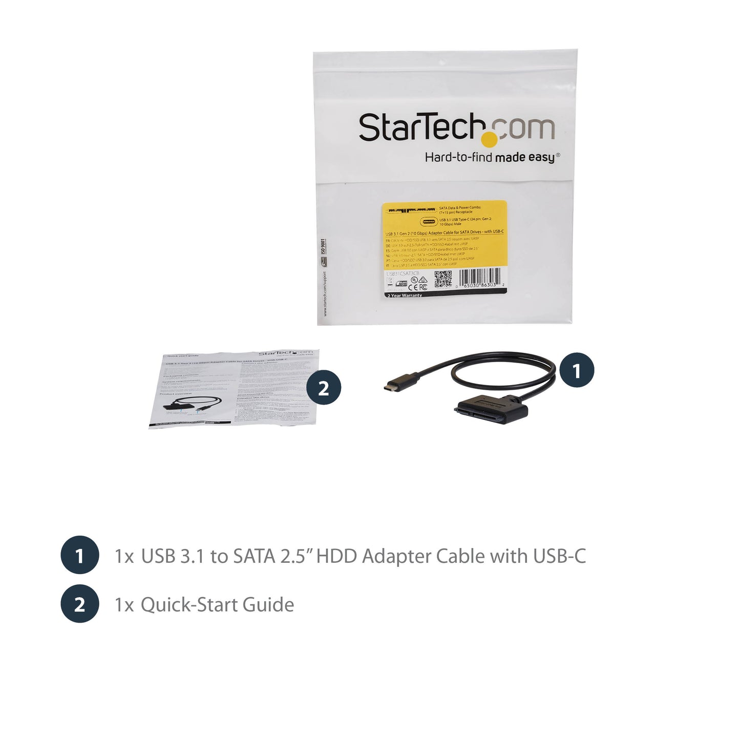 StarTech.com USB31CSAT3CB laptop dock/port replicator Black