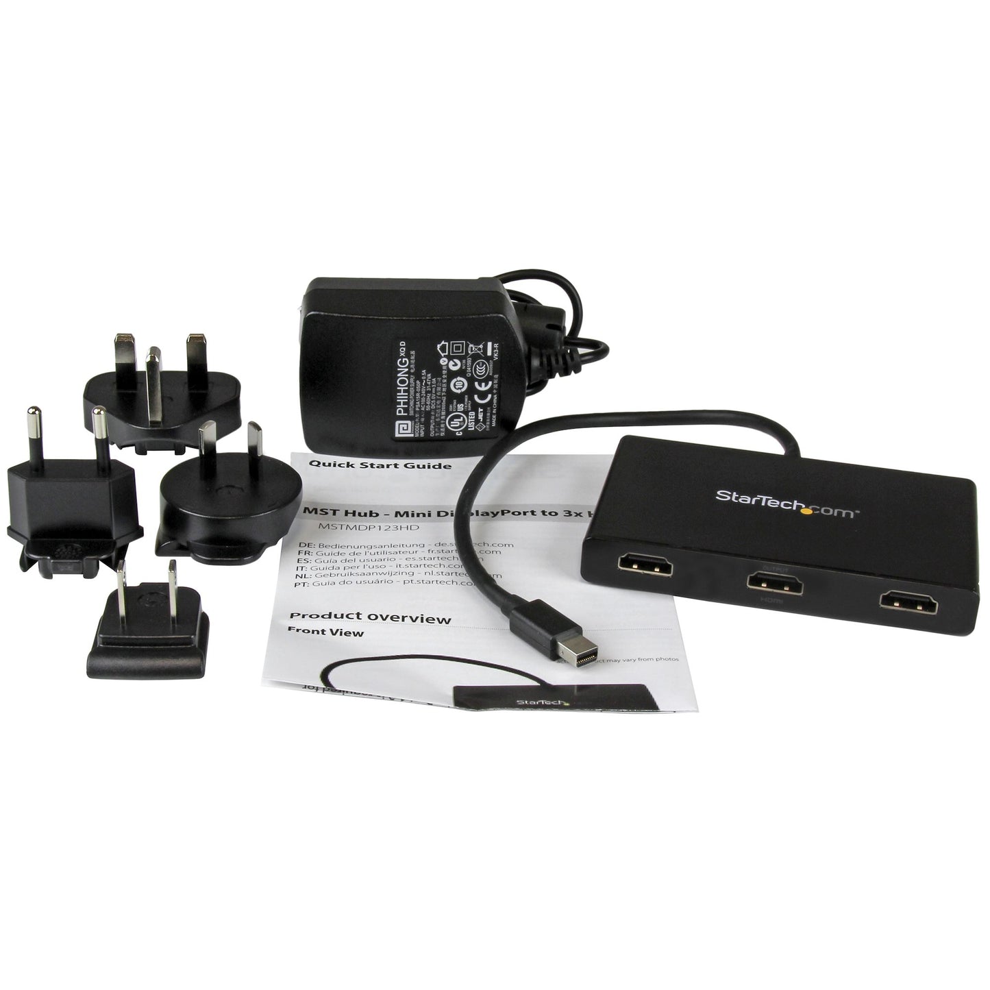 StarTech.com MSTMDP123HD video splitter Mini DisplayPort 3x HDMI