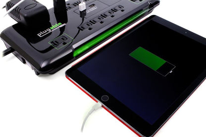 Plugable Technologies PS12-USB2B surge protector Black 12 AC outlet(s) 120 V 74.4" (1.89 m)