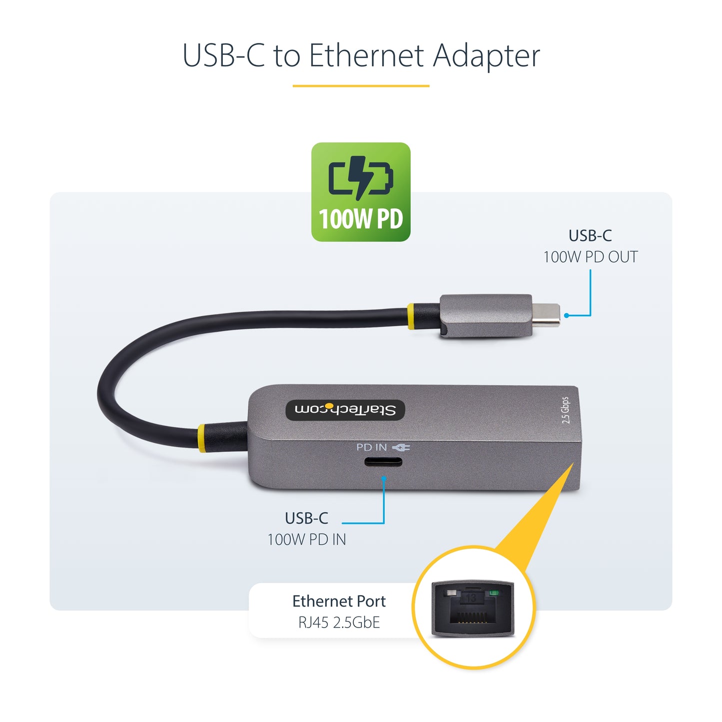 StarTech.com 2GPD3-USB-C-ETHERNET network card 5000 Mbit/s