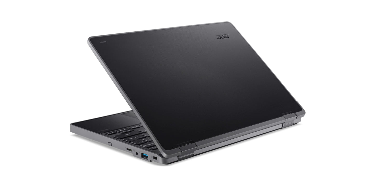 Acer TravelMate Spin B3 TMB311RN-33-C62J Intel® Celeron® N N100 Hybrid (2-in-1) 11.6" Touchscreen HD 8 GB LPDDR5-SDRAM 128 GB SSD Wi-Fi 6 (802.11ax) Windows 11 Pro Education Black